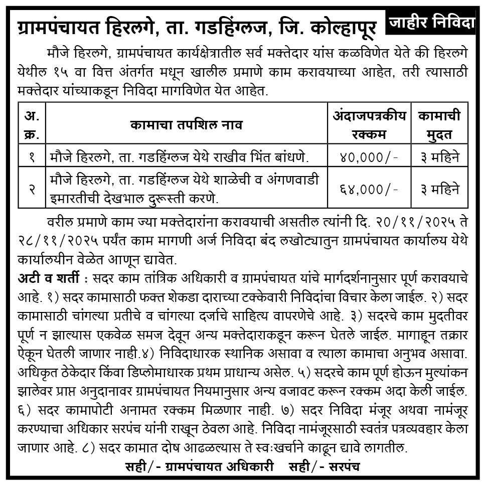 मंजूर योजनांची माहिती